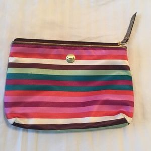 Coach Fabric Multi-color striped clutch! 💕💗